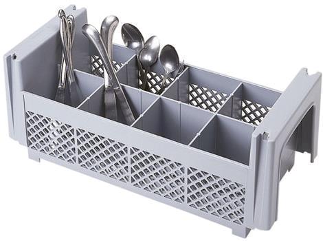 Bestikkurv 8 rum u/håndtag grå Cambro 