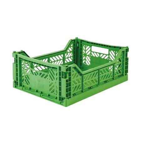 Foldekasse grøn B600 x D400 x H220 mm Begrænset antal, udgående vare