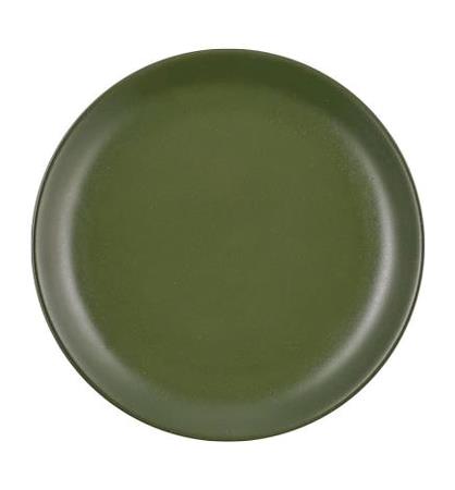 Tallerken stentøj mat grøn 160 mm Rustik