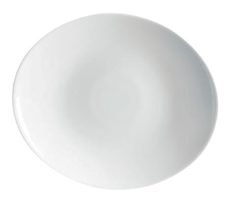 Steaktallerken 300 mm hvid porcelæn 