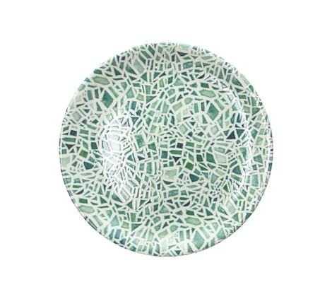 Tallerken coupe grøn mosaik 230 mm Attitude Emerald