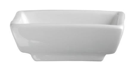 Skål rektangulær B75 x D60 mm hvid porcelæn